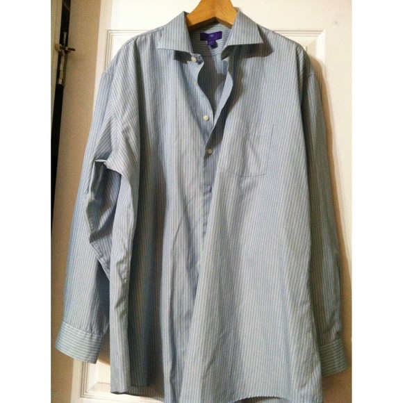EGARA BIG&TALL MENS TEAL 100% EGYPTIAN COTTON DRESS SHIRT SLIM FIT SIZE:19/36-37 - Picture 3 of 5